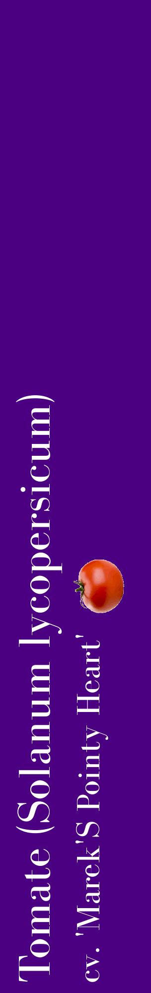 Étiquette de : Solanum lycopersicum cv. 'Marek'S Pointy Heart' - format c - style blanche47_basiquebod avec comestibilité simplifiée