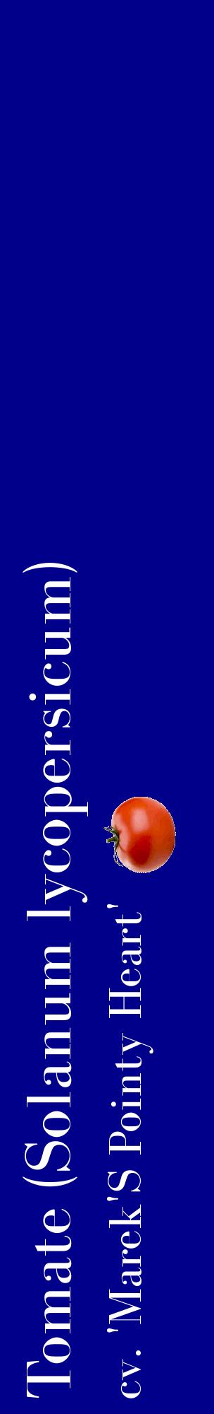 Étiquette de : Solanum lycopersicum cv. 'Marek'S Pointy Heart' - format c - style blanche7_basiquebod avec comestibilité simplifiée