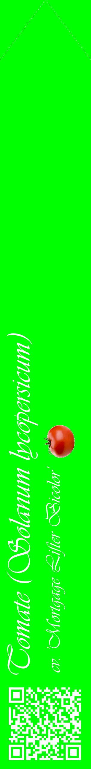 Étiquette de : Solanum lycopersicum cv. 'Mortgage Lifter Bicolor' - format c - style blanche16_simpleviv avec qrcode et comestibilité simplifiée