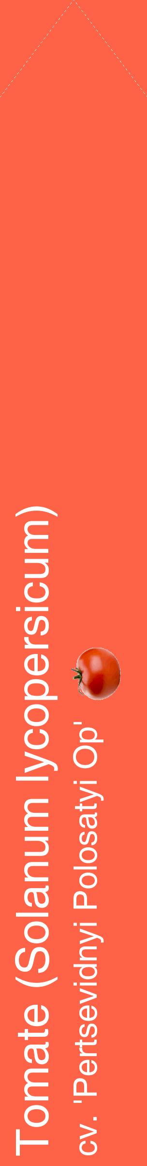 Étiquette de : Solanum lycopersicum cv. 'Pertsevidnyi Polosatyi Op' - format c - style blanche25_simplehel avec comestibilité simplifiée