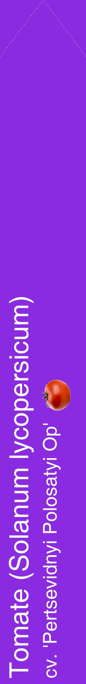 Étiquette de : Solanum lycopersicum cv. 'Pertsevidnyi Polosatyi Op' - format c - style blanche49_simplehel avec comestibilité simplifiée
