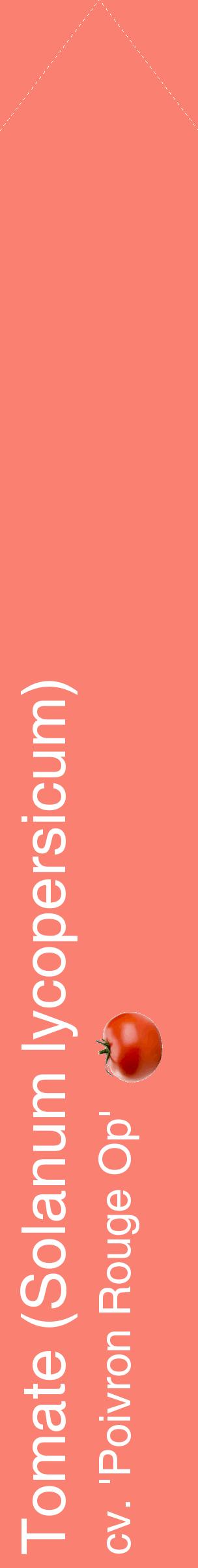 Étiquette de : Solanum lycopersicum cv. 'Poivron Rouge Op' - format c - style blanche38_simplehel avec comestibilité simplifiée