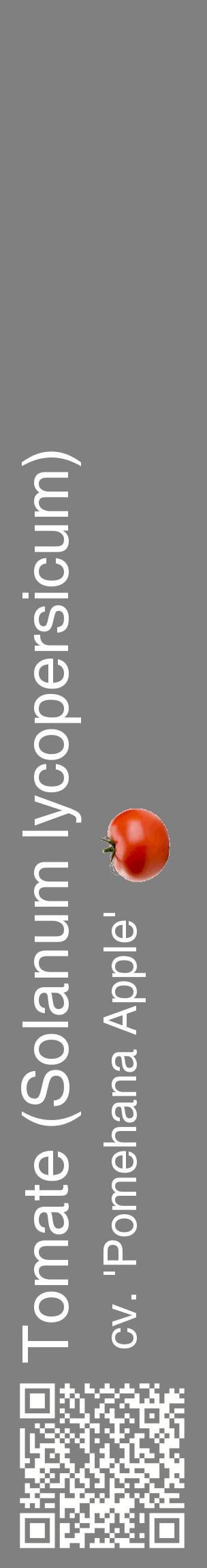 Étiquette de : Solanum lycopersicum cv. 'Pomehana Apple' - format c - style blanche57_basiquehel avec qrcode et comestibilité simplifiée