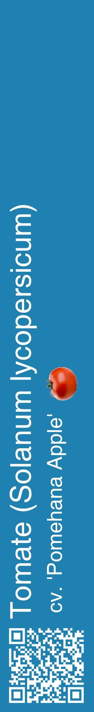 Étiquette de : Solanum lycopersicum cv. 'Pomehana Apple' - format c - style blanche6_basiquehel avec qrcode et comestibilité simplifiée