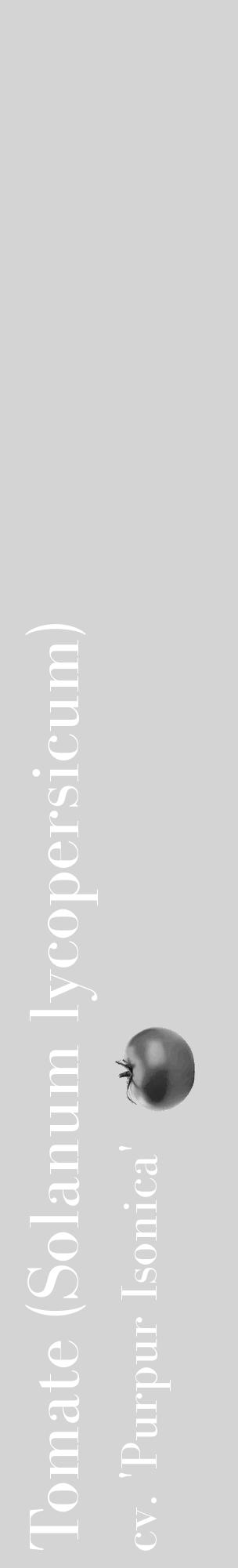 Étiquette de : Solanum lycopersicum cv. 'Purpur Isonica' - format c - style blanche40_basique_basiquebod avec comestibilité simplifiée - position verticale