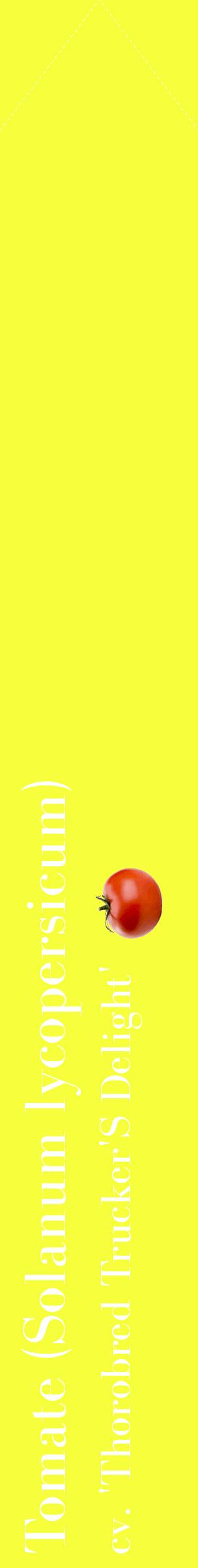 Étiquette de : Solanum lycopersicum cv. 'Thorobred Trucker'S Delight' - format c - style blanche18_simplebod avec comestibilité simplifiée