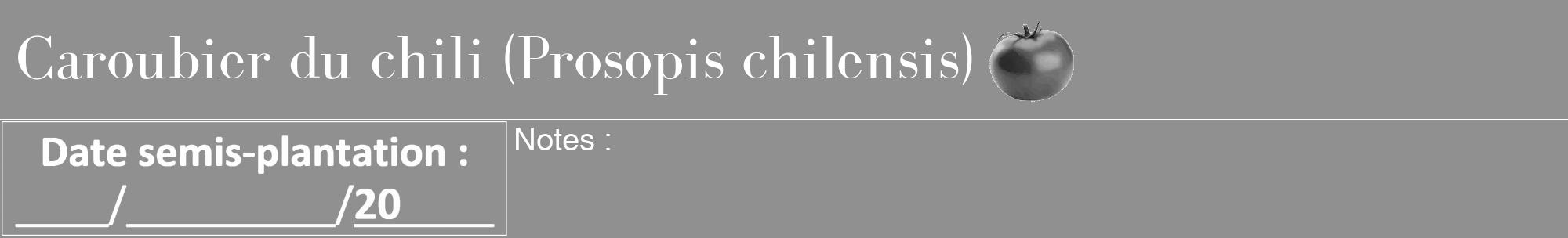 Étiquette de : Prosopis chilensis - format a - style blanche4bod avec comestibilité simplifiée
