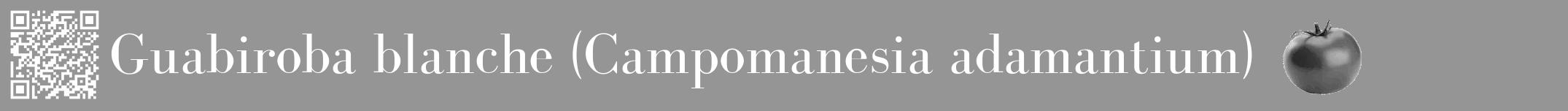 Étiquette de : Campomanesia adamantium - format a - style blanche16bod avec qrcode et comestibilité simplifiée