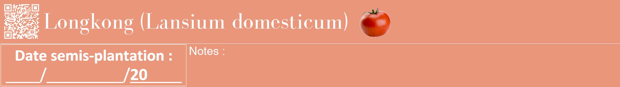 Étiquette de : Lansium domesticum - format a - style blanche37bod avec qrcode et comestibilité simplifiée