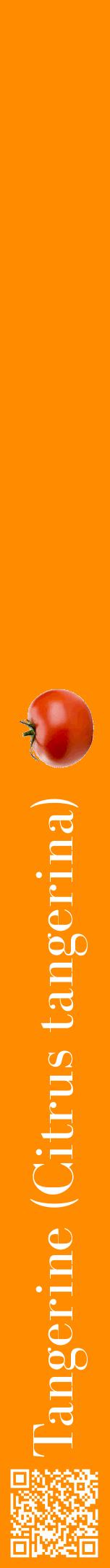 Étiquette de : Citrus tangerina - format a - style blanche23bod avec qrcode et comestibilité simplifiée
