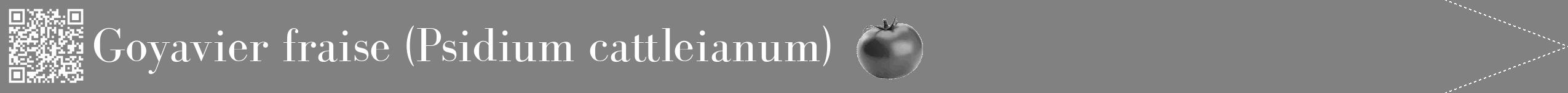 Étiquette de : Psidium cattleianum - format b - style blanche50simplebod avec qrcode et comestibilité simplifiée