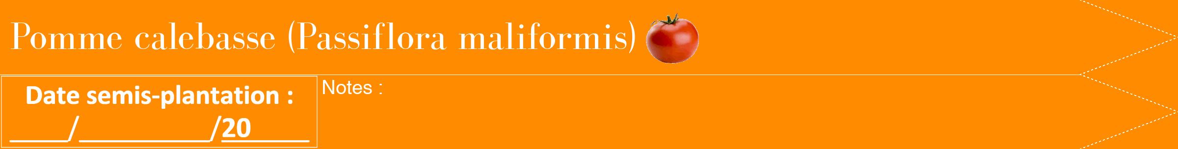 Étiquette de : Passiflora maliformis - format b - style blanche23simplebod avec comestibilité simplifiée