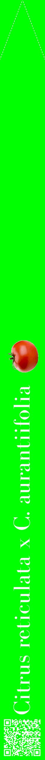 Étiquette de : Citrus reticulata x C. aurantiifolia - format b - style blanche16bod avec qrcode et comestibilité simplifiée