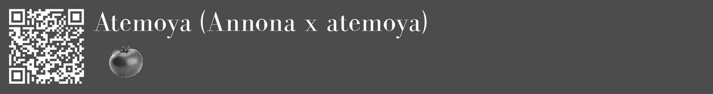Étiquette de : Annona x atemoya - format c - style blanche9_basique_basiquebod avec qrcode et comestibilité simplifiée