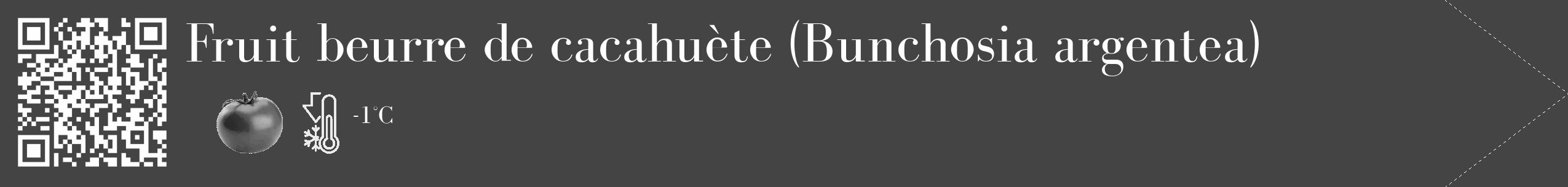 Étiquette de : Bunchosia argentea - format c - style blanche48_simple_simplebod avec qrcode et comestibilité simplifiée