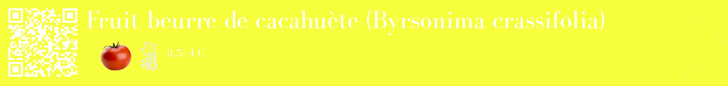 Étiquette de : Byrsonima crassifolia - format c - style blanche18_simple_simplebod avec qrcode et comestibilité simplifiée
