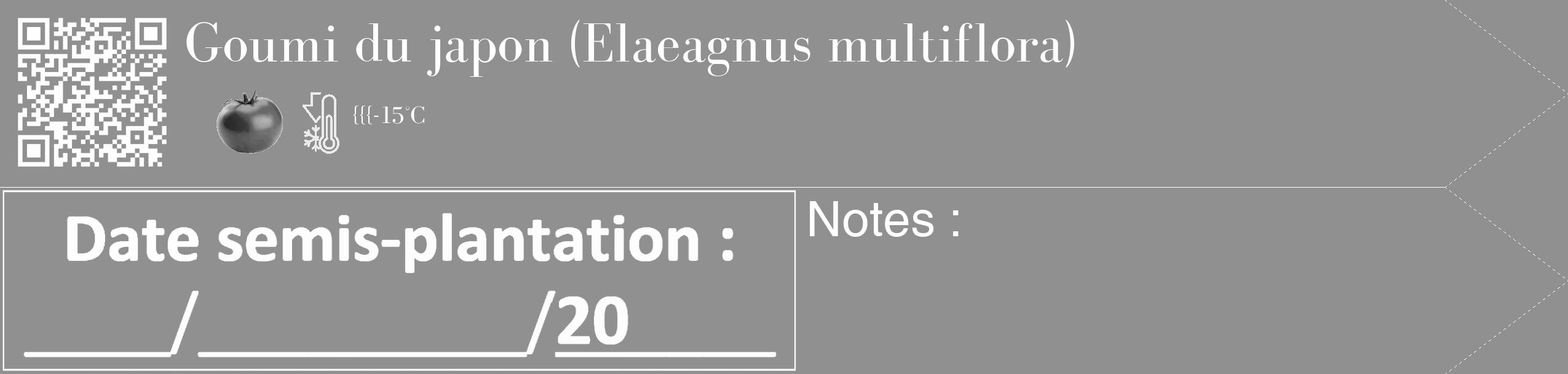 Étiquette de : Elaeagnus multiflora - format c - style blanche4_simple_simplebod avec qrcode et comestibilité simplifiée