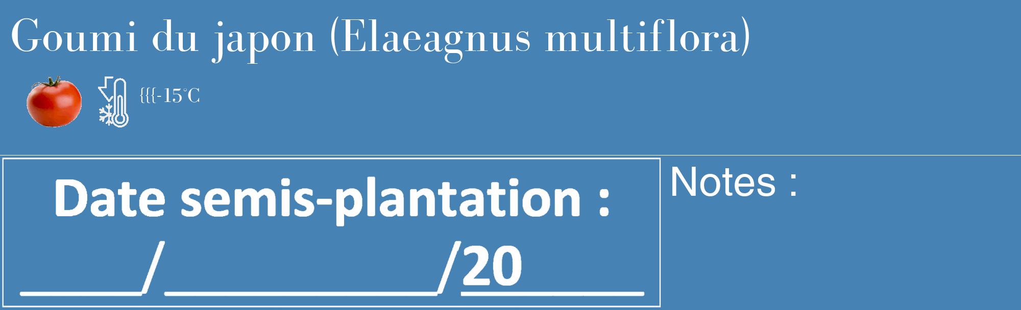 Étiquette de : Elaeagnus multiflora - format c - style blanche5_basique_basiquebod avec comestibilité simplifiée