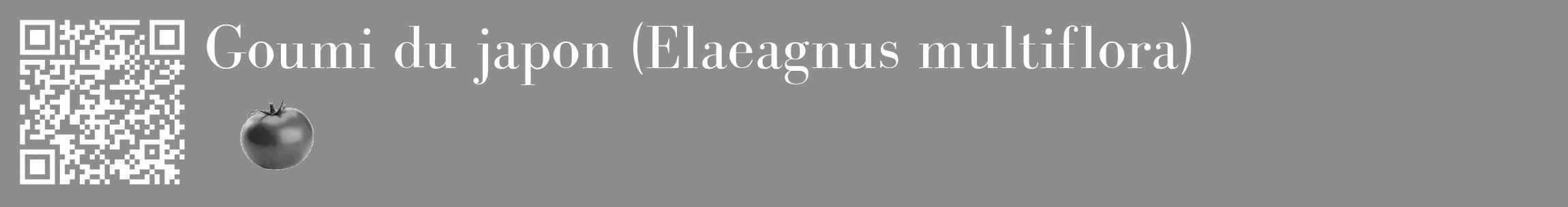 Étiquette de : Elaeagnus multiflora - format c - style blanche2_basique_basiquebod avec qrcode et comestibilité simplifiée