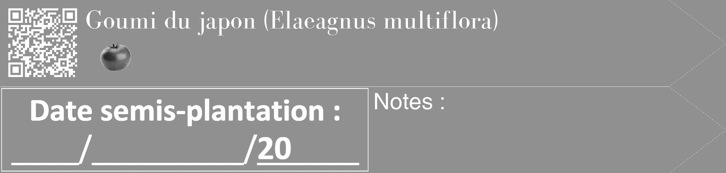 Étiquette de : Elaeagnus multiflora - format c - style blanche4_simple_simplebod avec qrcode et comestibilité simplifiée