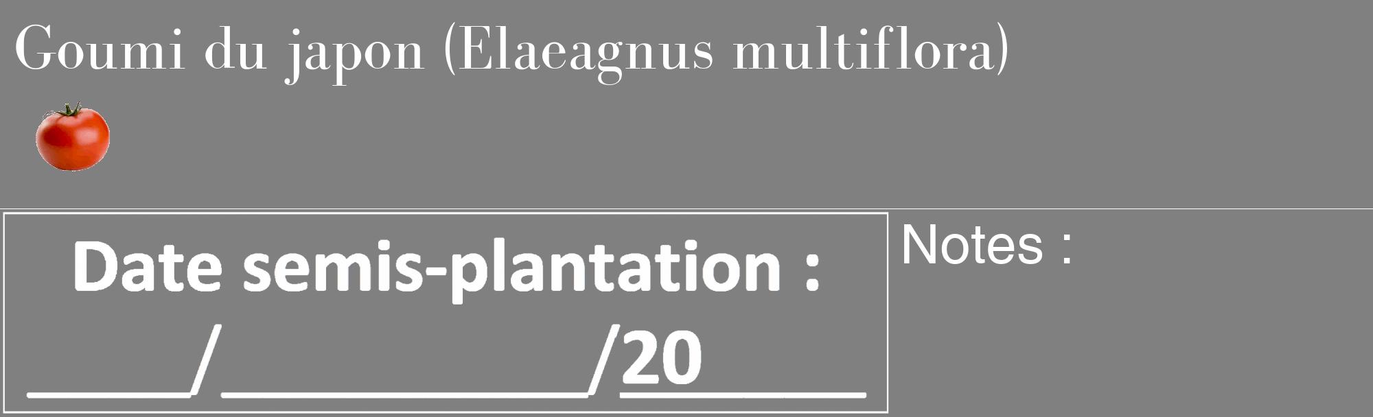 Étiquette de : Elaeagnus multiflora - format c - style blanche57_basique_basiquebod avec comestibilité simplifiée