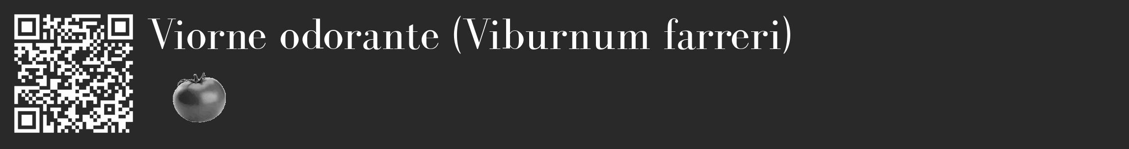 Étiquette de : Viburnum farreri - format c - style blanche34_basique_basiquebod avec qrcode et comestibilité simplifiée