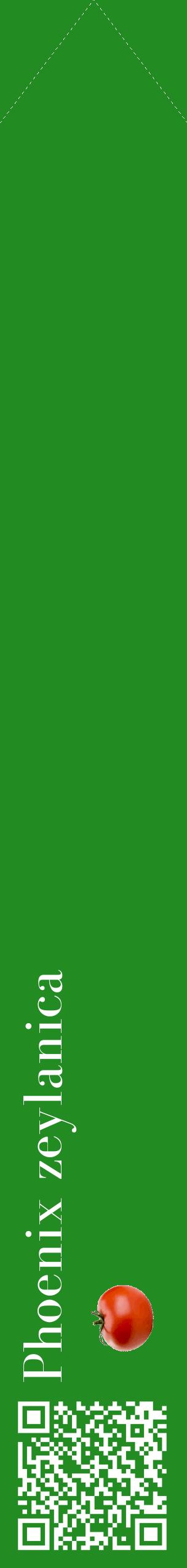 Étiquette de : Phoenix zeylanica - format c - style blanche10_simplebod avec qrcode et comestibilité simplifiée
