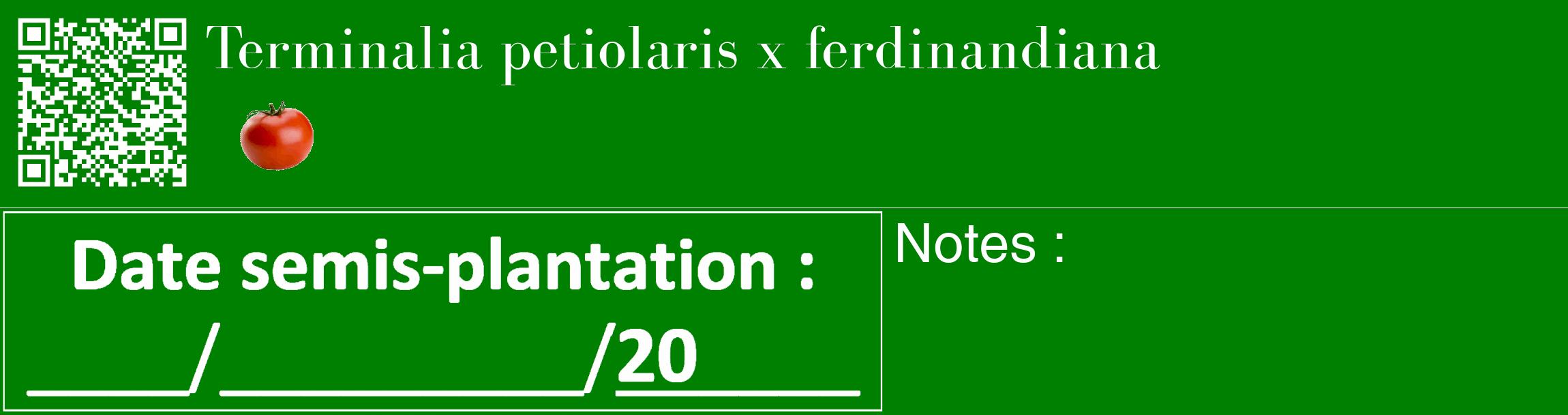 Étiquette de : Terminalia petiolaris x ferdinandiana - format c - style blanche9_basique_basiquebod avec qrcode et comestibilité simplifiée