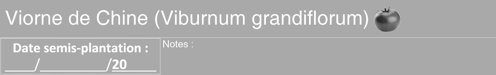 Étiquette de : Viburnum grandiflorum - format a - style blanche13hel avec comestibilité simplifiée
