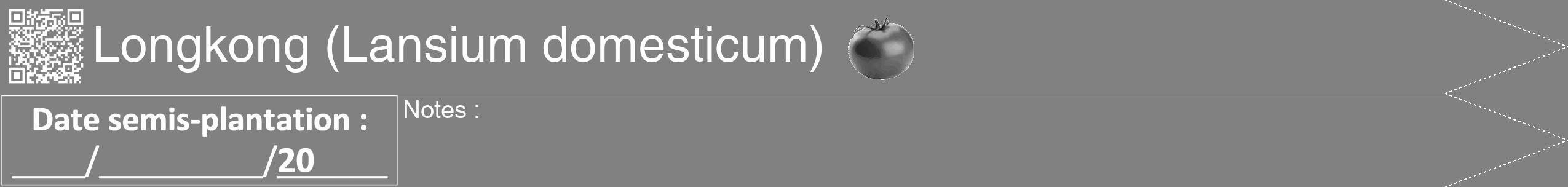 Étiquette de : Lansium domesticum - format b - style blanche50hel avec qrcode et comestibilité simplifiée