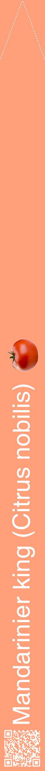 Étiquette de : Citrus nobilis - format b - style blanche39hel avec qrcode et comestibilité simplifiée