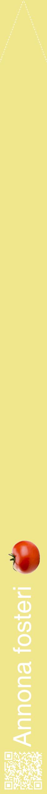 Étiquette de : Annona fosteri - format b - style blanche20hel avec qrcode et comestibilité simplifiée