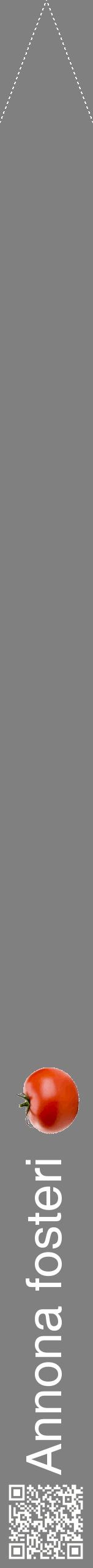 Étiquette de : Annona fosteri - format b - style blanche57hel avec qrcode et comestibilité simplifiée