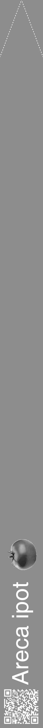 Étiquette de : Areca ipot - format b - style blanche2hel avec qrcode et comestibilité simplifiée - position verticale
