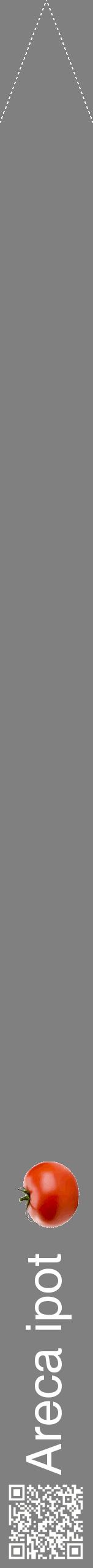 Étiquette de : Areca ipot - format b - style blanche57hel avec qrcode et comestibilité simplifiée