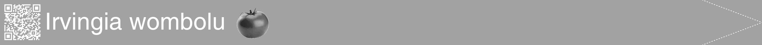 Étiquette de : Irvingia wombolu - format b - style blanche38hel avec qrcode et comestibilité simplifiée