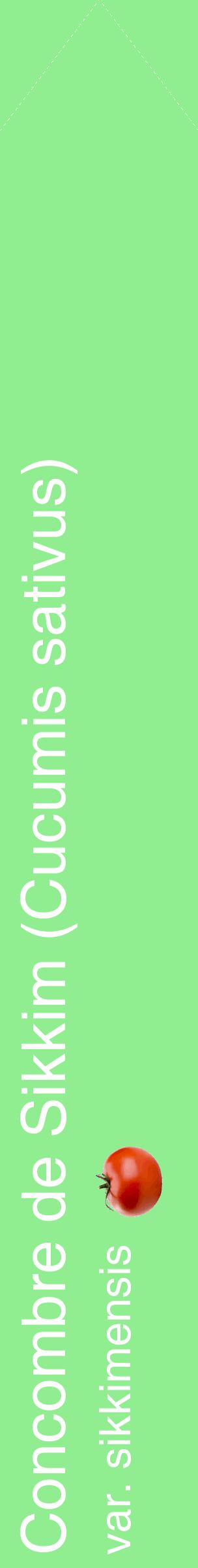 Étiquette de : Cucumis sativus var. sikkimensis - format c - style blanche15_simplehel avec comestibilité simplifiée
