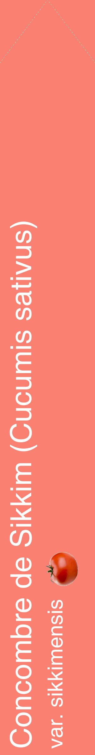 Étiquette de : Cucumis sativus var. sikkimensis - format c - style blanche38_simplehel avec comestibilité simplifiée