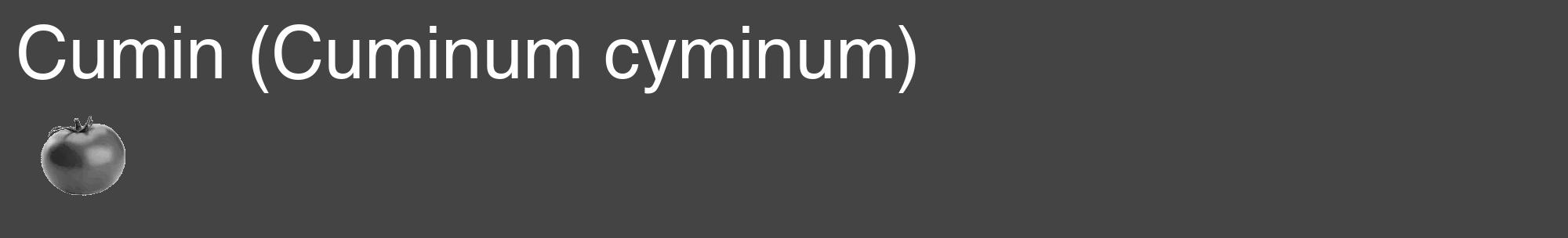 Étiquette de : Cuminum cyminum - format c - style blanche48_basique_basiquehel avec comestibilité simplifiée