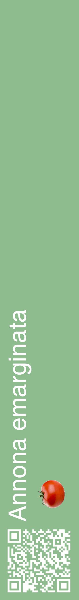Étiquette de : Annona emarginata - format c - style blanche13_basiquehel avec qrcode et comestibilité simplifiée