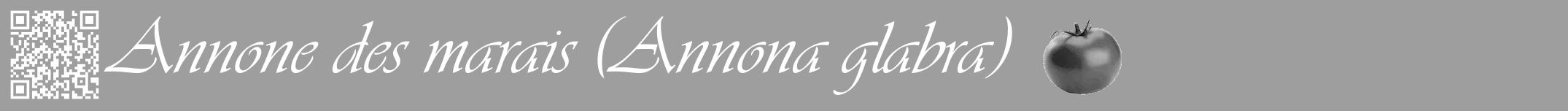 Étiquette de : Annona glabra - format a - style blanche42viv avec qrcode et comestibilité simplifiée