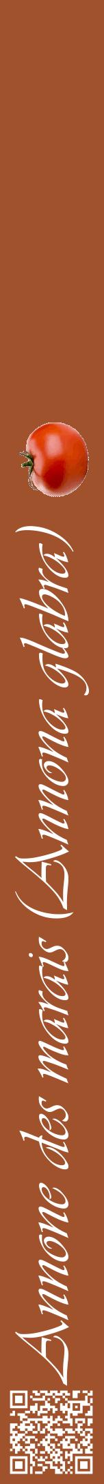 Étiquette de : Annona glabra - format a - style blanche32viv avec qrcode et comestibilité simplifiée