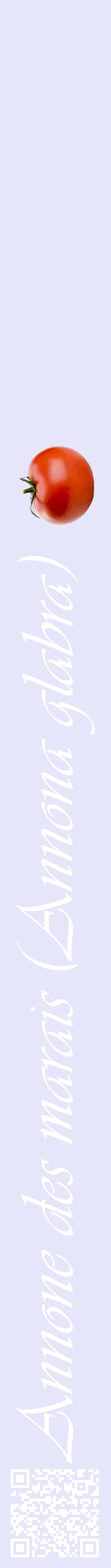 Étiquette de : Annona glabra - format a - style blanche55viv avec qrcode et comestibilité simplifiée