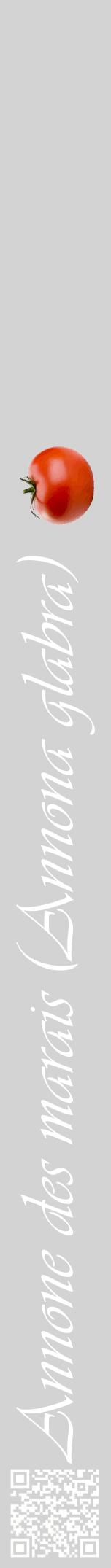 Étiquette de : Annona glabra - format a - style blanche56viv avec qrcode et comestibilité simplifiée