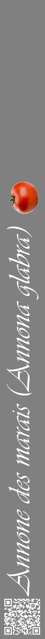Étiquette de : Annona glabra - format a - style blanche57viv avec qrcode et comestibilité simplifiée