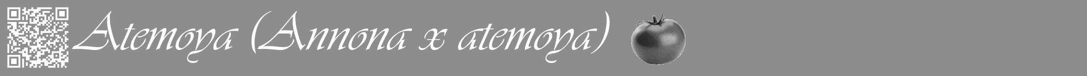 Étiquette de : Annona x atemoya - format a - style blanche2viv avec qrcode et comestibilité simplifiée