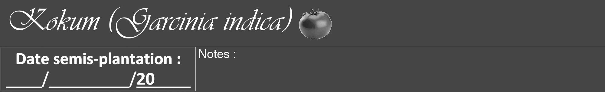 Étiquette de : Garcinia indica - format a - style blanche58viv avec comestibilité simplifiée