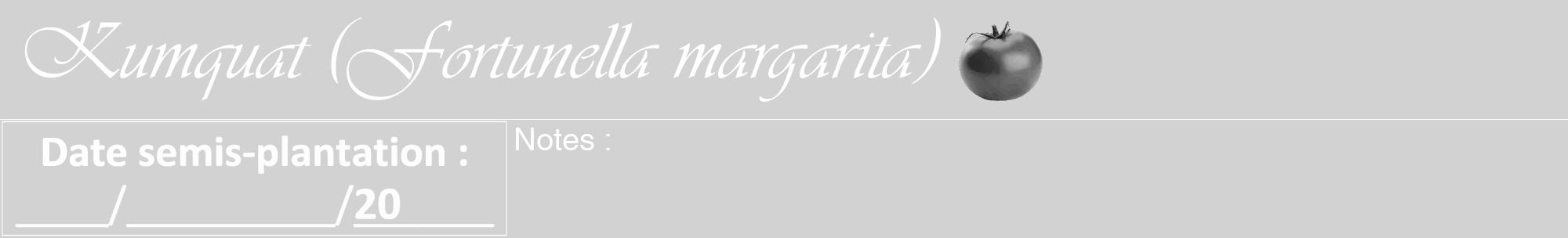 Étiquette de : Fortunella margarita - format a - style blanche14basiqueviv avec comestibilité simplifiée