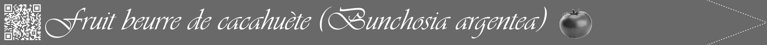 Étiquette de : Bunchosia argentea - format b - style blanche51viv avec qrcode et comestibilité simplifiée