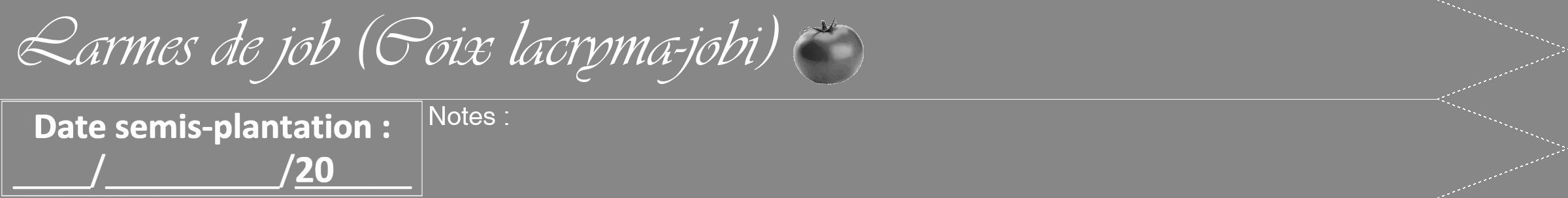 Étiquette de : Coix lacryma-jobi - format b - style blanche12viv avec comestibilité simplifiée